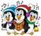 Christmas penguins theme image 1