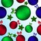 Christmas picture. Christmas tree balls. Seamless patterns.