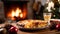 Christmas pie, holiday recipe and home baking, meal for cosy winter English country dinner in the cottage, homemade food and