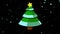 Christmas pine tree and snow animation