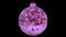 Christmas Pink Ice Glass Bauble Decoration snow red petals alpha matte loop 4k