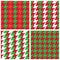 Christmas Pixel Houndstooth Patterns