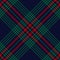 Christmas plaid pattern in blue, red, green. Seamless diagonal hounds tooth tartan check plaid for skirt, blanket, throw.