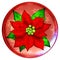 Christmas Poinsettia Crystal Globe Icon