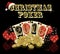 Christmas poker postcard 2016 New Year, vector