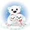 Christmas Polar bear family