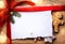 Christmas post holidays surprise; Christmas greeting card background