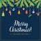 Christmas poster dark background christmas garland with toys