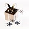 Christmas Present Silver Box Snowflakes