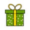 Christmas present simple icon for christmas design isolated on w