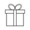 Christmas present simple icon for christmas design isolated on w