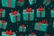 Christmas presents festive seamless pattern background