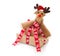 Christmas presents with stuffed reindeer isolated