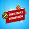 Christmas promotion banner template, vector