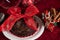 Christmas pudding with bow