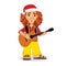 Christmas rasta playing guitar