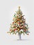 Christmas realistic highly details clean Decorated Christmas tree flower