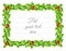 Christmas rectangle frame illustration template with your text.