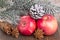 Christmas red apples