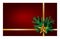 Christmas red background with Christmas tree Happy New Year For Wishing card,greeting cards golden ribbons with the golden star