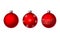 Christmas red balls with snowflake on a white background. Vector graphics. Winter holiday