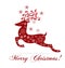 Christmas reindeer greetings card
