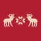 Christmas reindeer pixel art