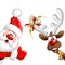 Christmas Reindeer and Santa Fun Cartoons
