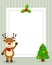 Christmas Reindeer Vertical Photo Frame