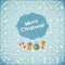 Christmas retro greeting Card with toys