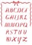 Christmas ribbon alphabet