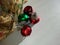 Christmas ribbon and jingle bells background