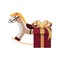 Christmas rocking horse gift box