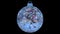 Christmas rotating blue ice glass bauble decoration colorful alpha matte loop