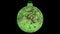 Christmas rotating green ice glass bauble decoration colorful alpha matte loop