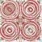 Christmas round gift wrap pattern. Contemporary holiday quilt with dotted tile. Multicolor yule wallpaper decorative