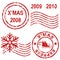 Christmas rubber stamps