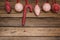 Christmas rustic background with candy cane