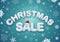 Christmas sale, 3d snow text