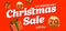 Christmas sale. Advertising poster, banner. Discounts from 50 to 70 percent.