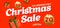 Christmas sale. Advertising poster, banner. Discounts from 50 to 70 percent. Template for website or flyer. Vector