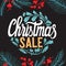 Christmas sale background with holiday decorations on a chalkboard vector illustration banner for xmas special promotion. Design