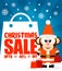 Christmas sale background with monkey vector