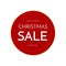 Christmas sale banner. Christmas sale phrase on red background.