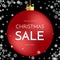 Christmas sale banner. Christmas Sale phrase on red christmas ball.