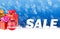 Christmas sale blue background