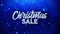 Christmas Sale Blue Text Wishes Particles Greetings, Invitation, Celebration Background