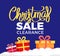 Christmas Sale Clearance Poster with Gift Boxes