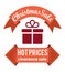 Christmas Sale Hot Prices Vector Illustration