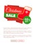 Christmas Sale Label and Red Santa Stocking 55 Off